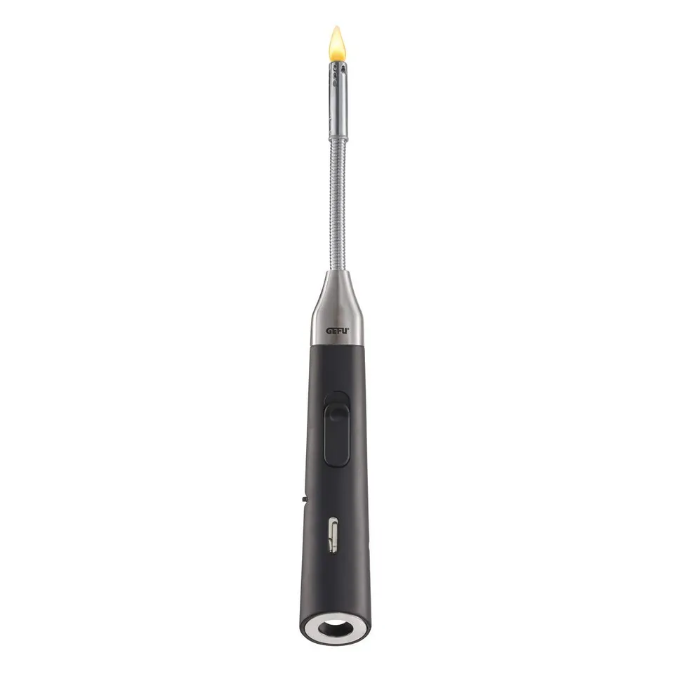 gefu-ge12990-drago-allume-gaz-tige-flexible-en-acier-inoxydable-noir-rechargeabl image 1