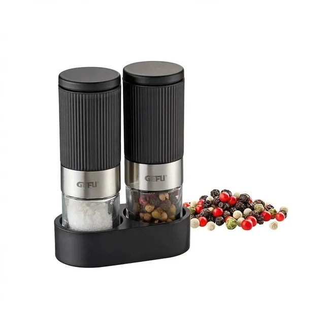 gefu-gf34621-tusome-duo-moulin-poivre-et-sel-avec-2-mini-moulins-pices-et-suppor image 1