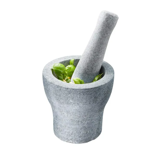 gefu-89004-pilon-et-mortier-en-granit-broyage-et-crasement-traditionnels image 1
