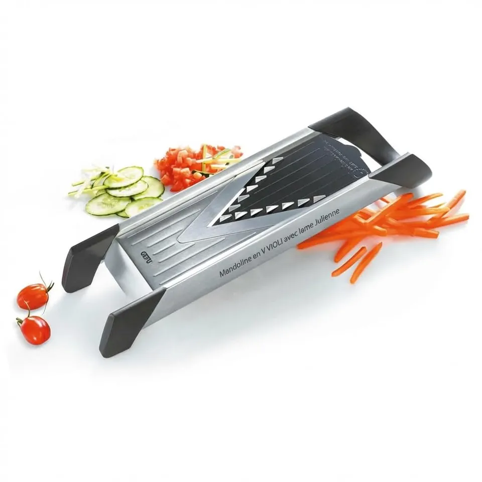 gefu-ge55700-violino-mandoline-en-acier-inoxydable-avec-3-modules-de-coupe-inter image 1