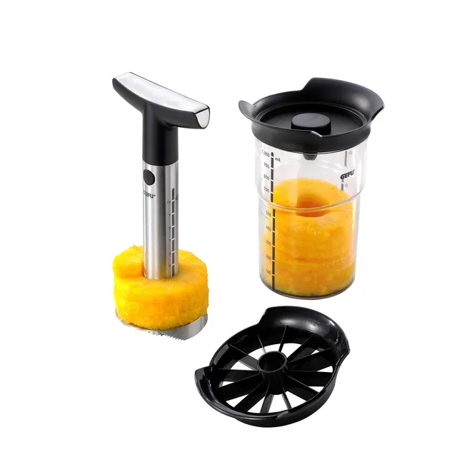 gefu-ge13550-coupe-ananas-professional-plus-inox-avec-12-segments-et-r-cipient-d image 1