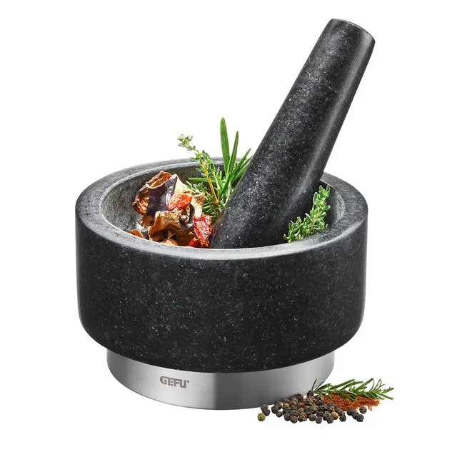 gefu-x-plosion-mortier-en-granit-naturel-avec-pilon-ergonomique-pour-broyer-les- image 1