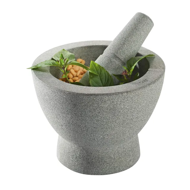 gefu-crunchy-mortier-et-pilon-r-versible-en-granit-17-cm-gris image 1