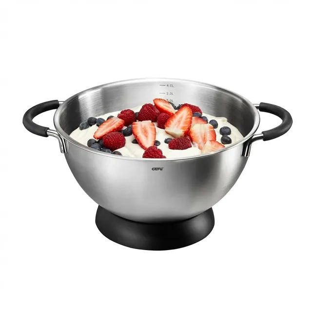 gefu-mesco-bol-m-langeur-acier-inoxydable-anneau-antid-rapant-24-cm-4-litres image 1