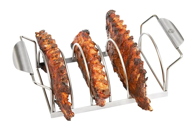 gefu-ge89248-accessoire-support-c-tes-pour-barbecue-en-acier-inoxydable-40-cm image 1