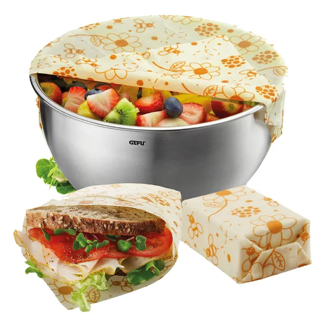 gefu-12714-beeway-lot-de-3-emballages-alimentaires-en-cire-d-abeille-r-utilisabl image 1