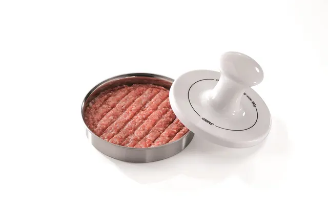 gefu-spark-ge15410-presse-burger-en-acier-inoxydable-13-4-x-13-4-x-8-cm-poussoir image 1