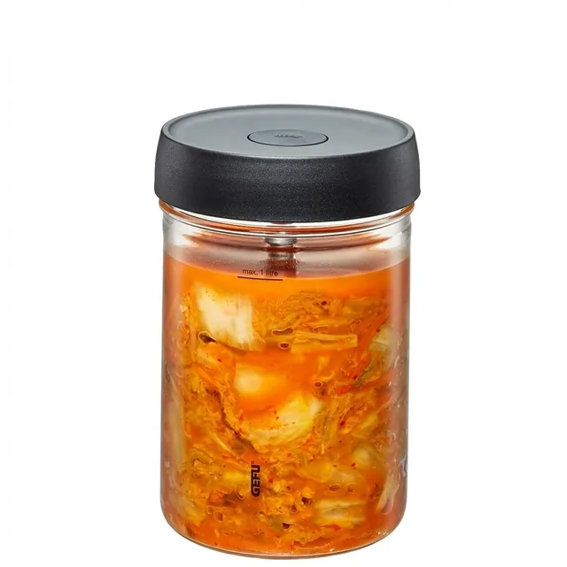 gefu-nativo-bocal-fermenter-1-l-en-verre-avec-vanne-ferment-vent-2-en-1-et-poids image 1