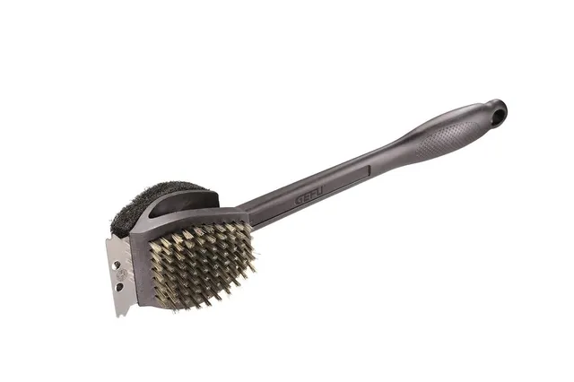 gefu-ge89160-brosse-de-nettoyage-barbecue-3-en-1-acier-inoxydable-t-te-3-brosses image 1