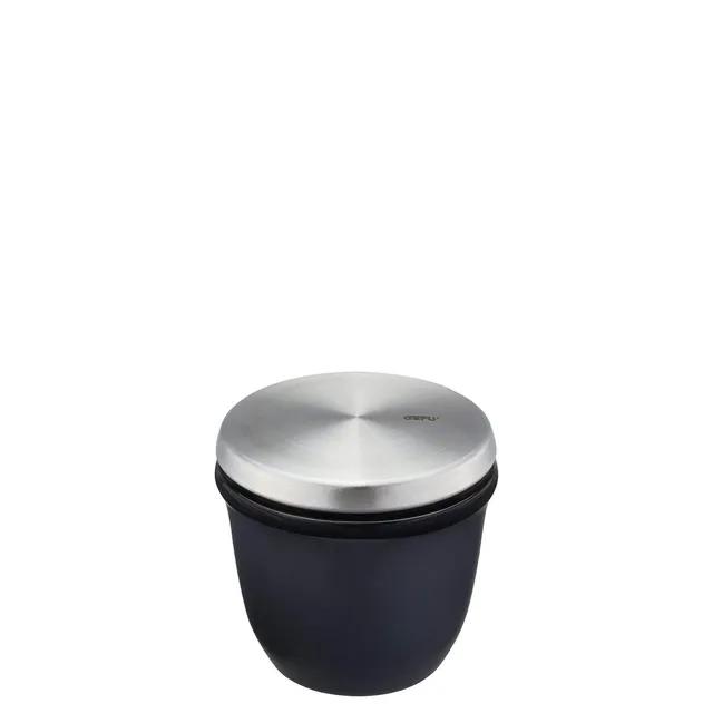 gefu-x-plosion-bo-te-pices-et-sel-en-gr-s-noire-argent-150-ml-avec-couvercle-her image 1