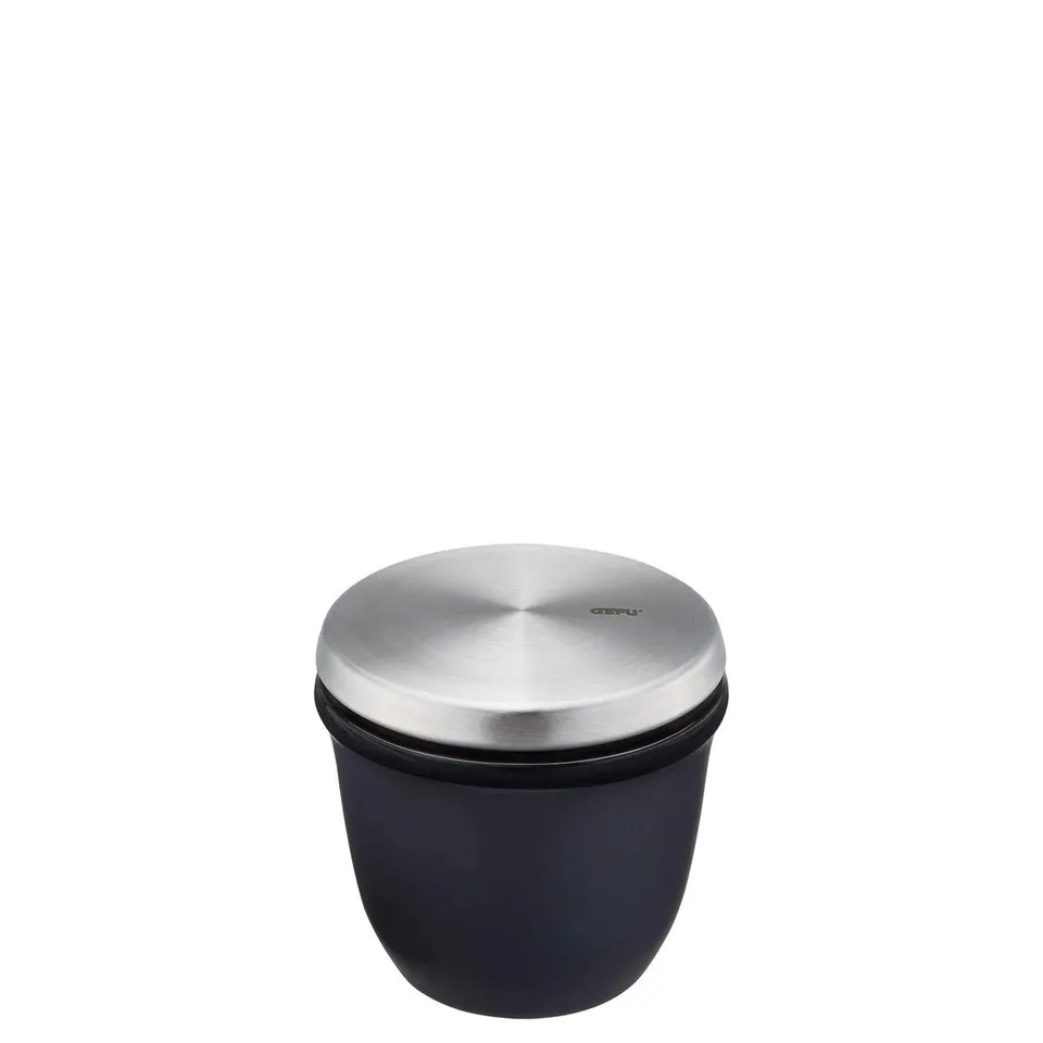 gefu-x-plosion-bo-te-pices-et-sel-en-gr-s-noire-argent-150-ml-avec-couvercle-her image 1