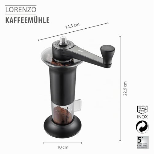 gefu-lorenzo-moulin-caf-lectrique-noir-avec-meules-en-acier-inoxydable image 8
