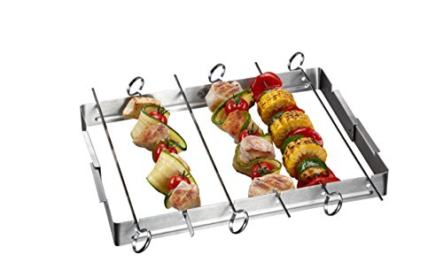 gefu-89279-rack-brochettes-barbecue-en-acier-inoxydable-34-x-33-x-3-5-cm-avec-5- image 3