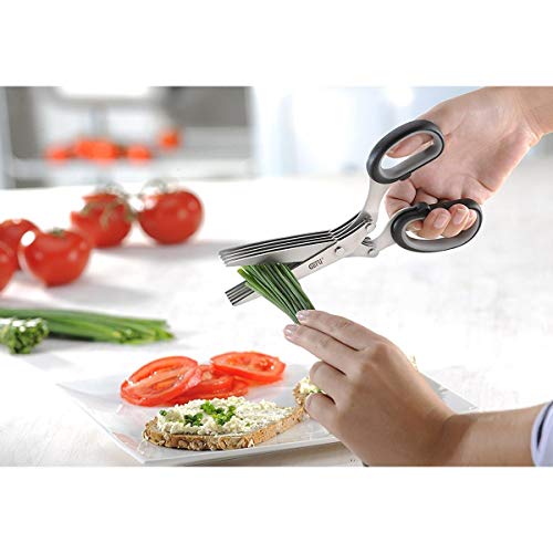 gefu-ge12660-cutare-ciseaux-herbes-5-lames-en-acier-inoxydable-avec-peigne-de-ne image 8