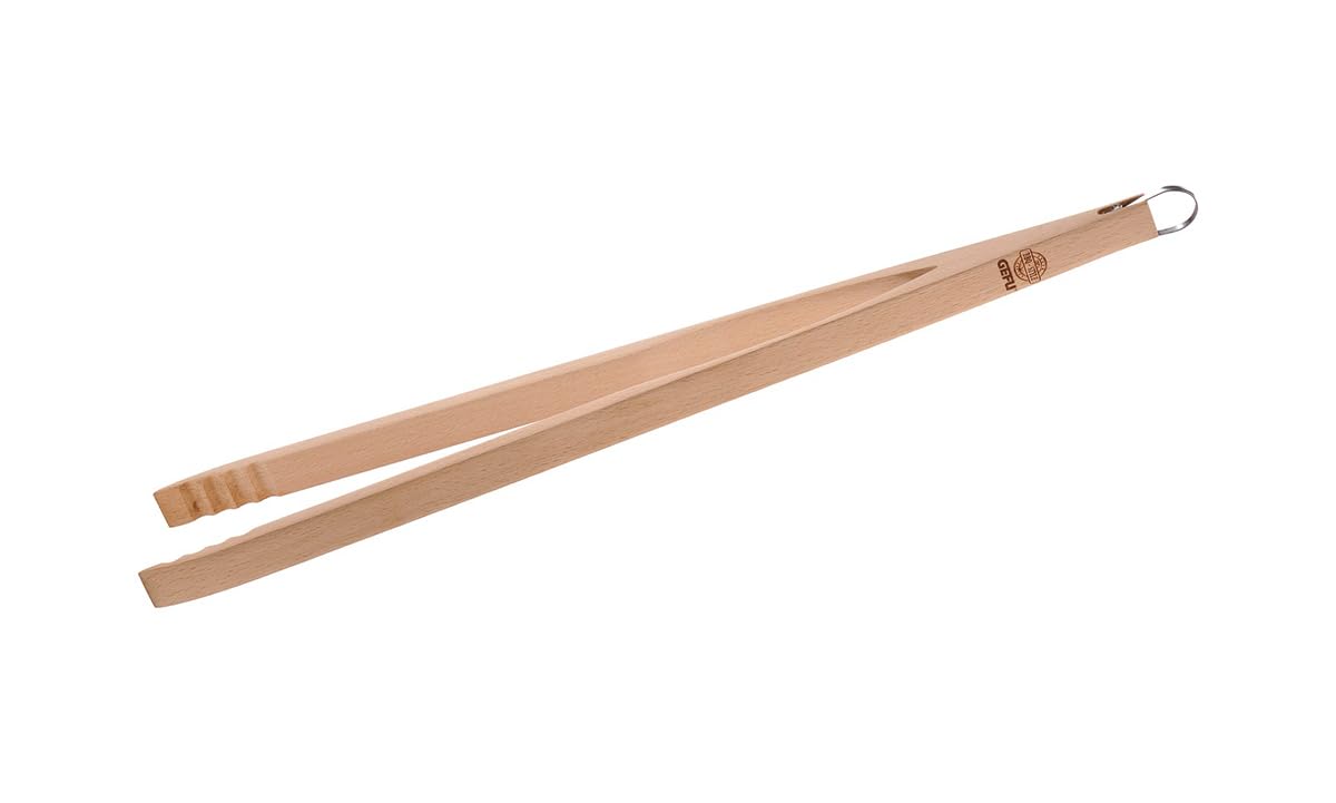 gefu-ge11810-natura-pince-barbecue-en-bois-48-cm-extr-mit-s-ondul-es image 1