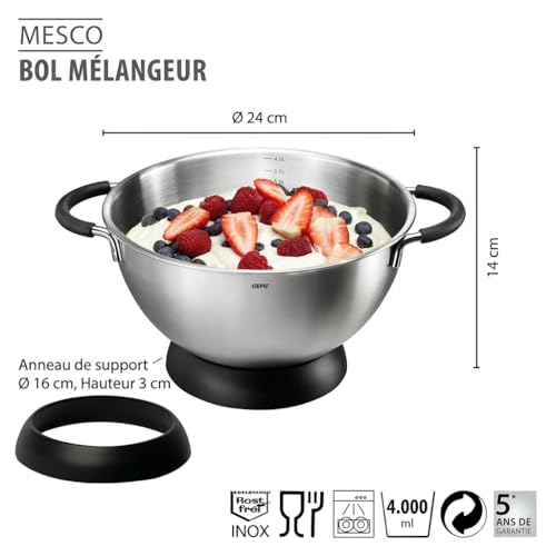 gefu-mesco-bol-m-langeur-acier-inoxydable-anneau-antid-rapant-24-cm-4-litres image 8