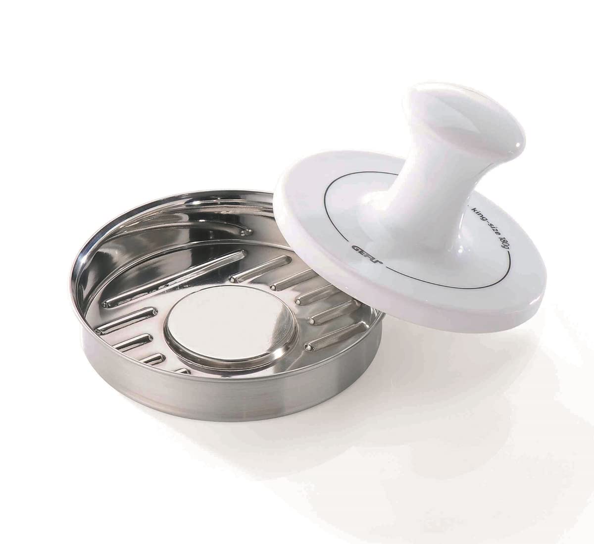 gefu-spark-ge15410-presse-burger-en-acier-inoxydable-13-4-x-13-4-x-8-cm-poussoir image 2