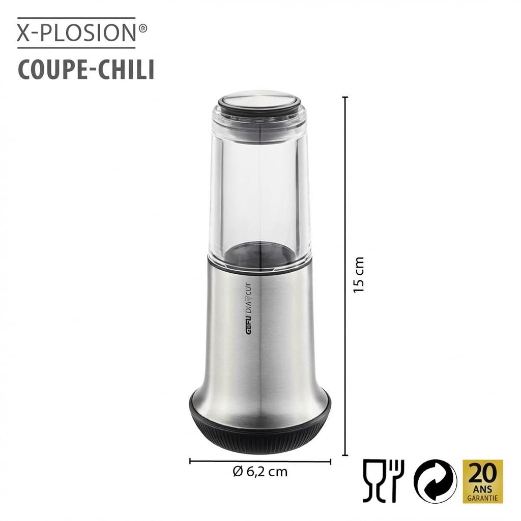 gefu-x-plosion-moulin-piment-chili-15-cm-en-acier-inoxydable-lame-laser-cut-diam image 2
