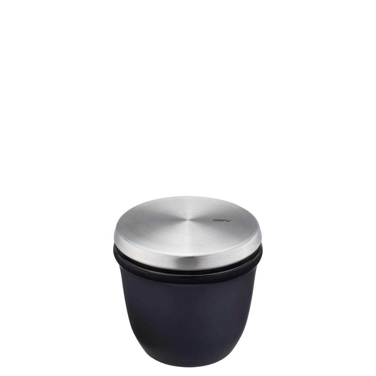 gefu-x-plosion-bo-te-pices-et-sel-en-gr-s-noire-argent-150-ml-avec-couvercle-her image 1