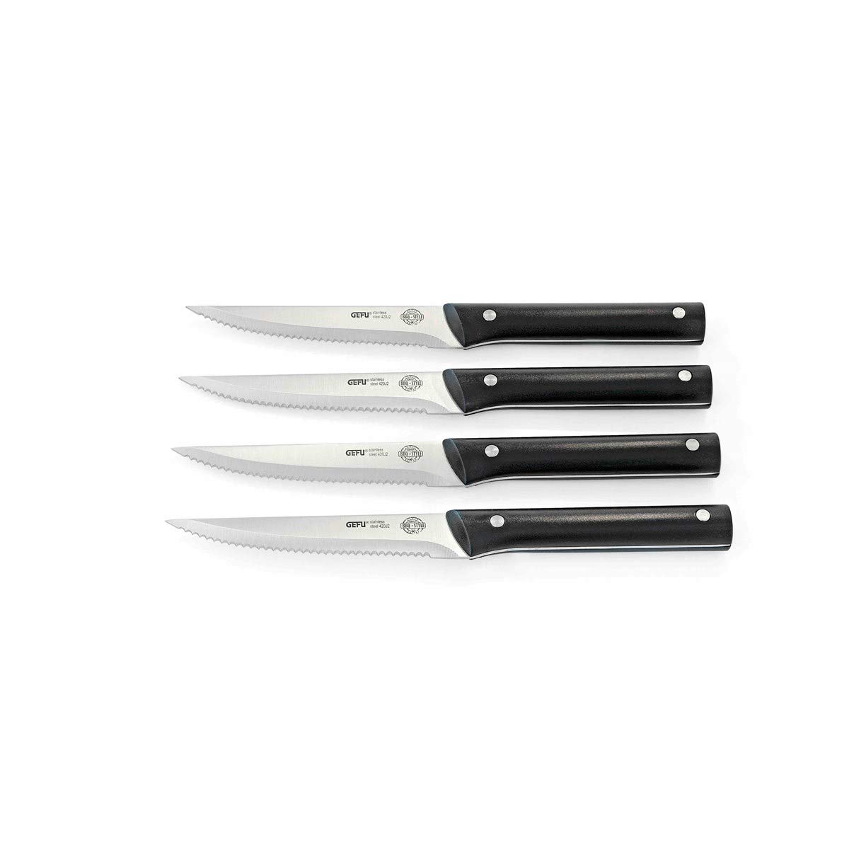 gefu-set-de-4-couteaux-steak-bbq-lame-dentel-e-acier-inoxydable-420j2-poign-e-er image 1