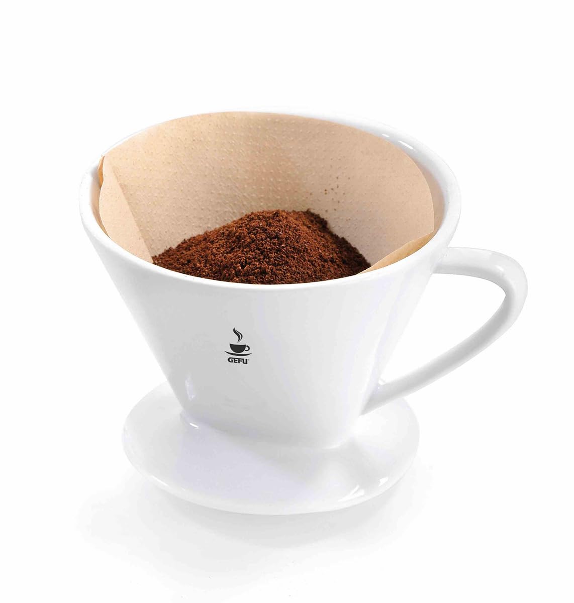 gefu-ge16025-porte-filtre-caf-en-porcelaine-blanche-2-4-tasses image 1