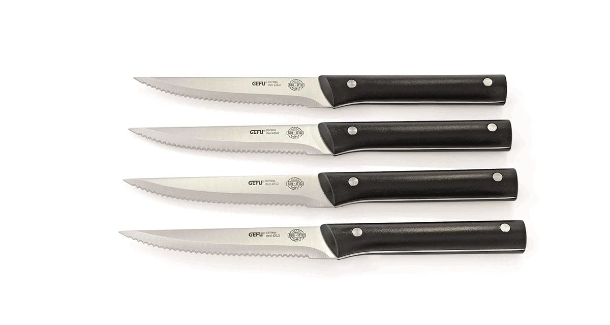 gefu-ge89155-couteaux-steak-en-acier-inoxydable-noir-27-1-x-14-8-x-7-7-cm-set-de image 1