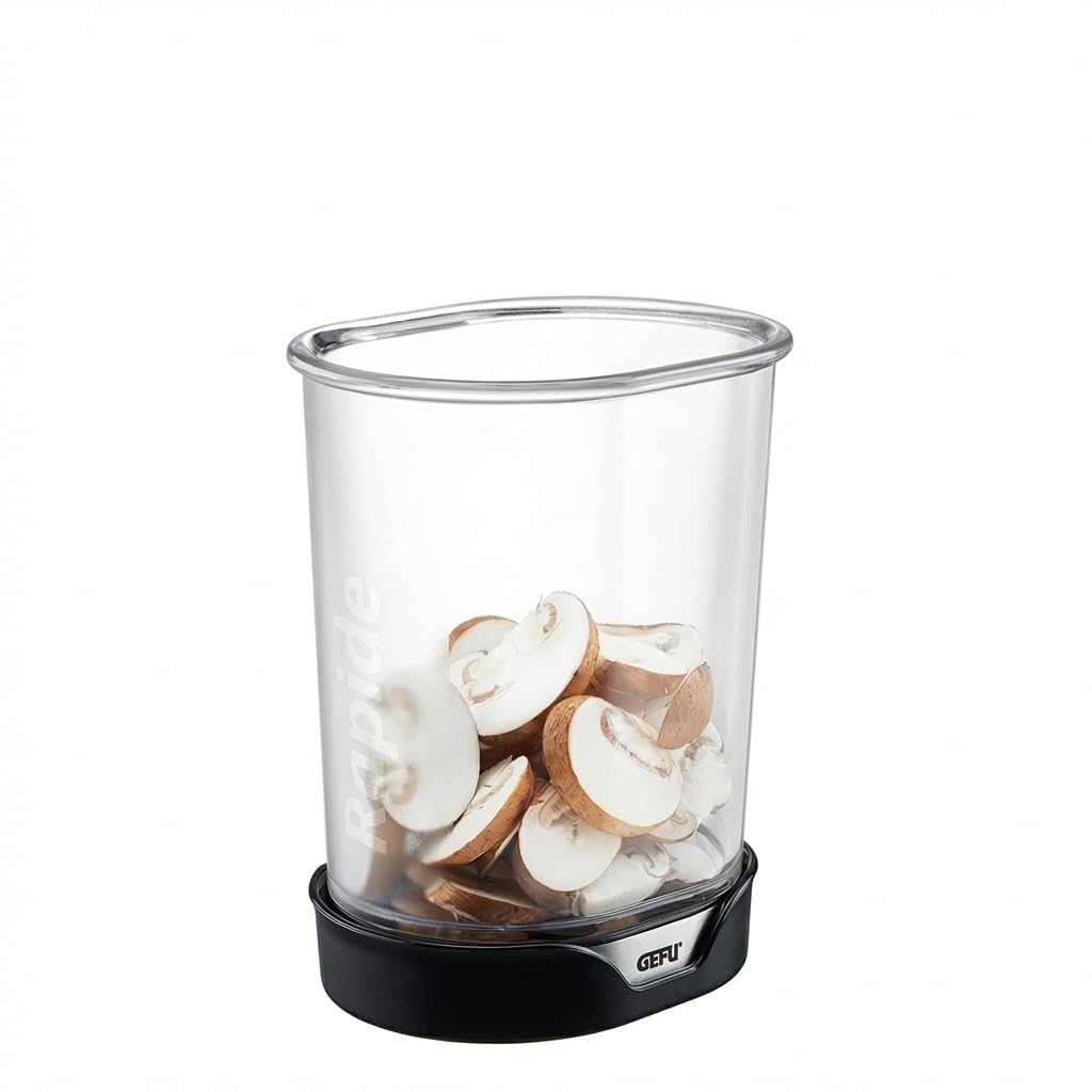 gefu-rapido-13422-coupe-rondelles-manuel-avec-bac-de-r-cup-ration-transparent image 1