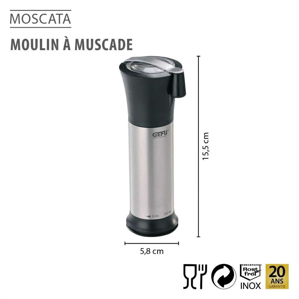 gefu-moscata-ge34670-moulin-muscade-laser-cut-en-acier-inoxydable-avec-manivelle image 4