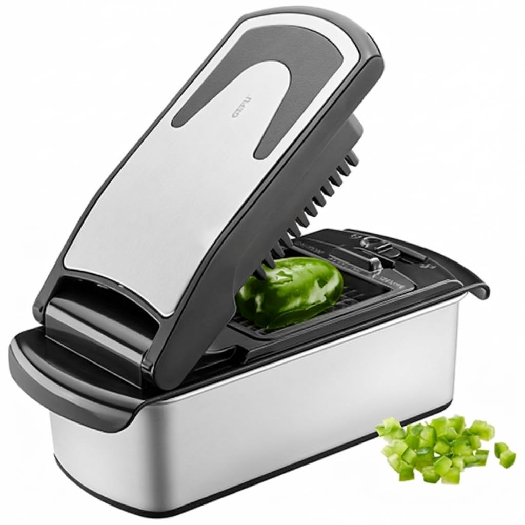 gefu-treppo-2-0-coupe-l-gumes-en-d-s-et-b-tonnets-3-en-1-avec-bac-collecteur-ino image 1