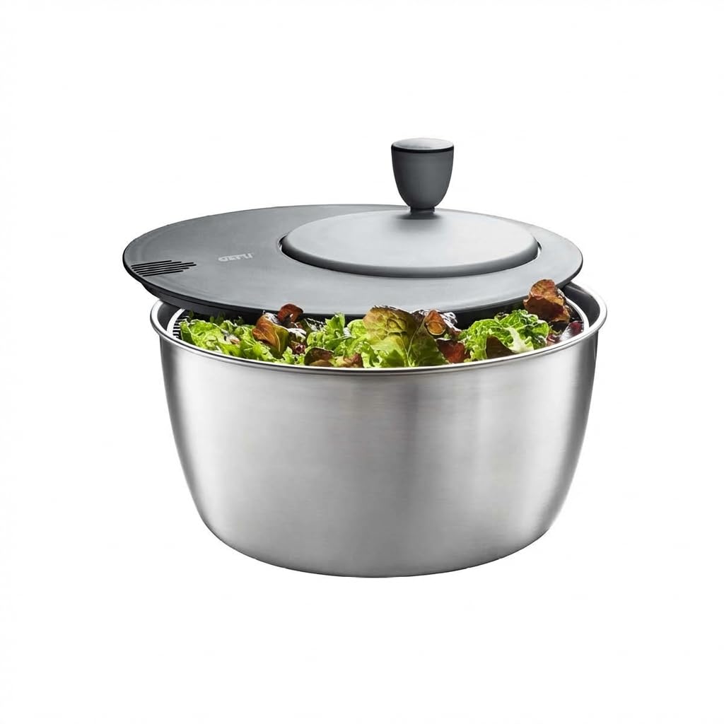 gefu-gf28180-rotare-essoreuse-salade-acier-inoxydable-25-cm-h-17-2-cm-3-litres-a image 1