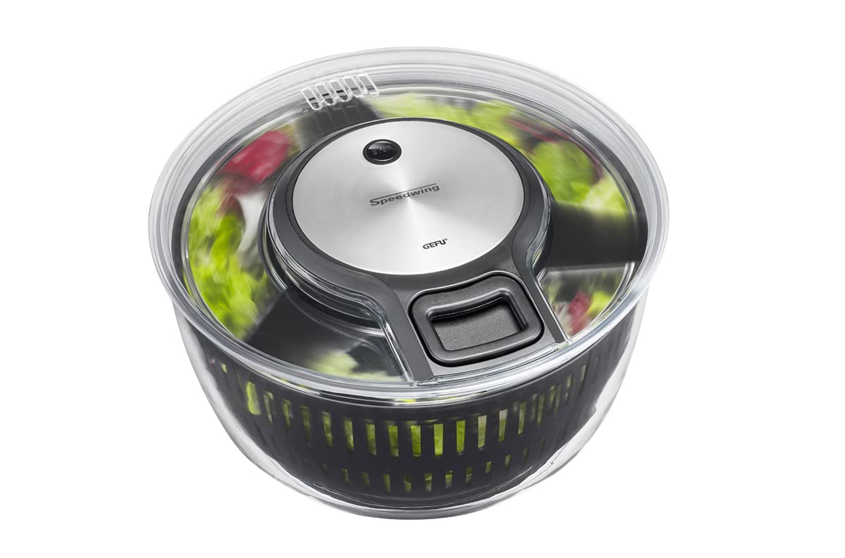 gefu-speedwing-28150-essoreuse-salade-cordon-avec-passoire-et-saladier-essorage- image 1