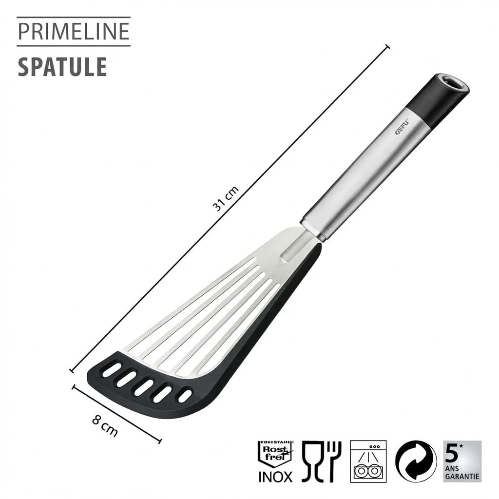 gefu-primeline-29202-spatule-de-cuisine-en-silicone-et-inox-31-5-cm image 2
