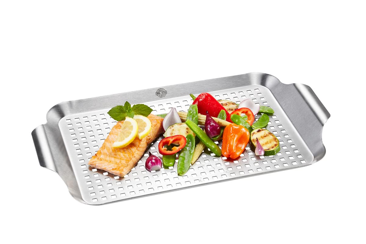 gefu-ge89258-plat-de-cuisson-l-gumes-pour-barbecue-en-acier-inoxydable-43-x-25-c image 1
