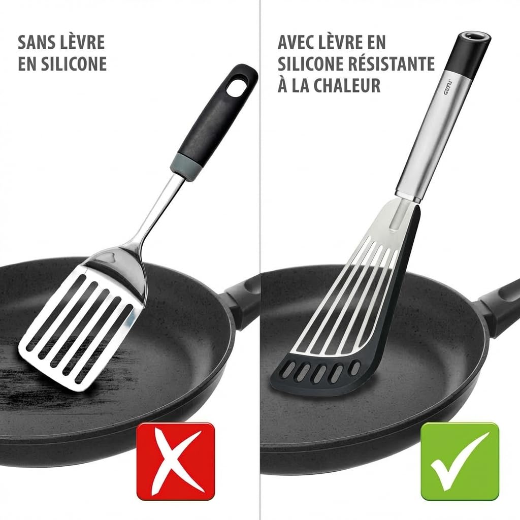 gefu-primeline-29202-spatule-de-cuisine-en-silicone-et-inox-31-5-cm image 7