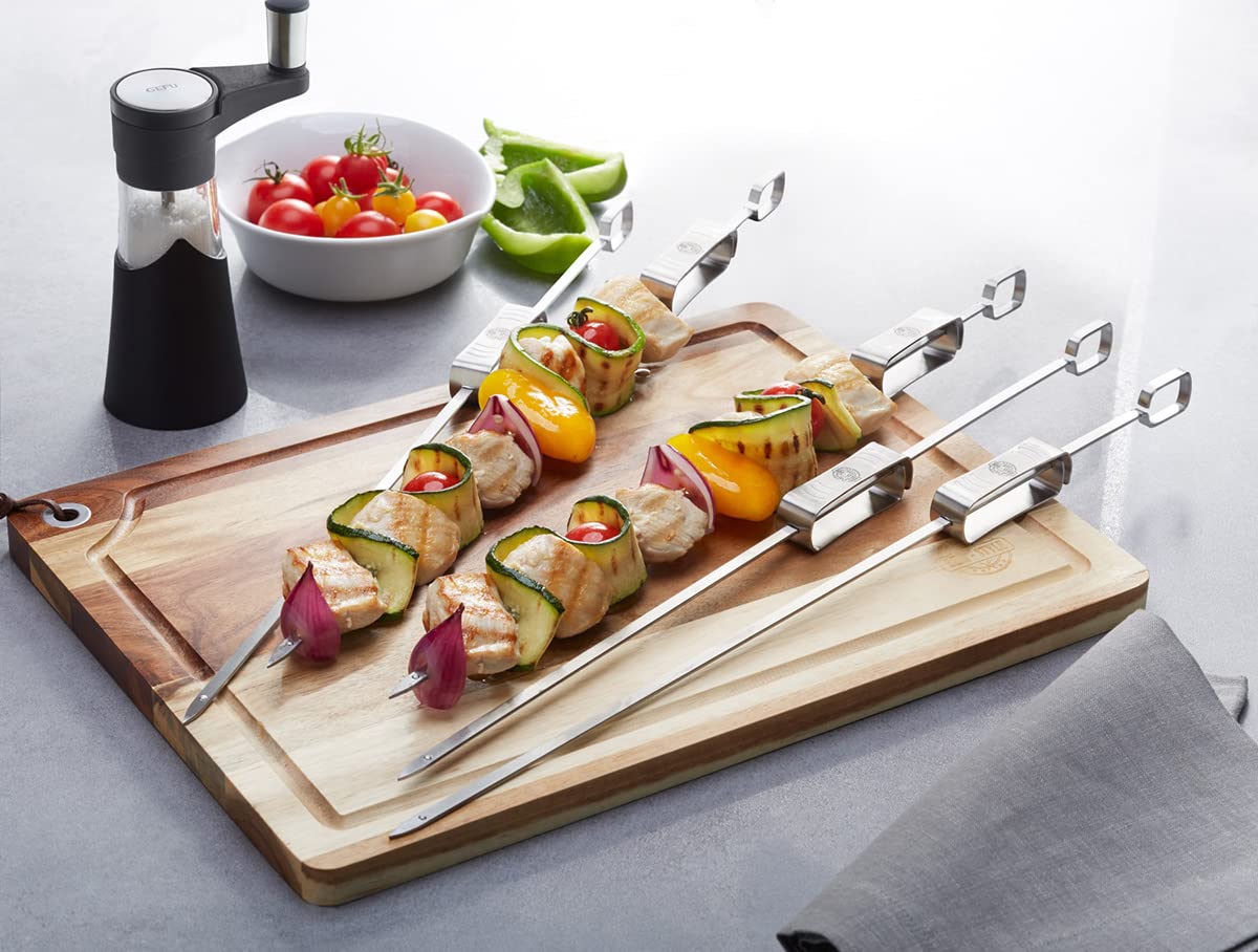 gefu-ge89260-set-de-5-brochettes-barbecue-en-acier-inoxydable-45-cm-r-utilisable image 2
