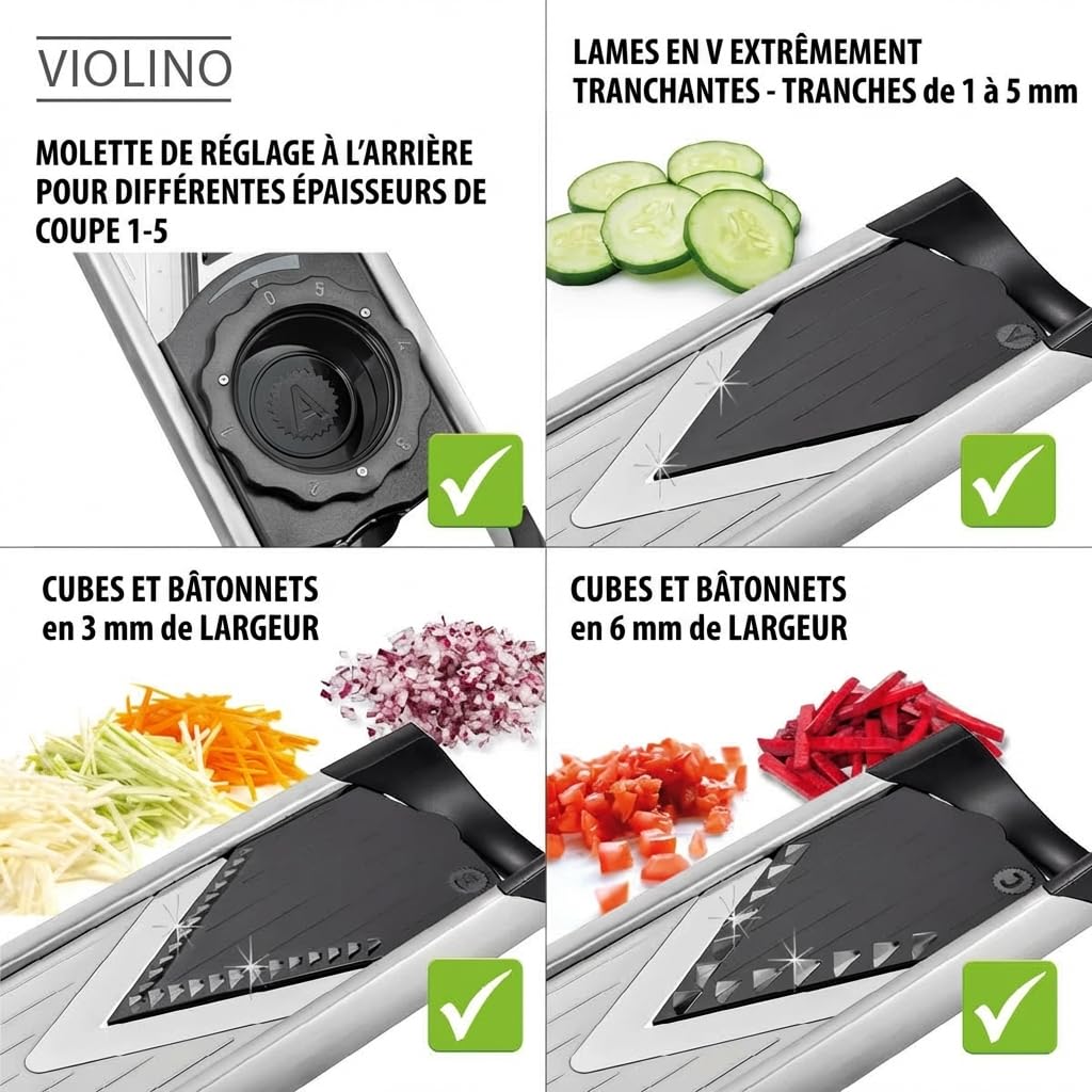 gefu-ge55700-violino-mandoline-en-acier-inoxydable-avec-3-modules-de-coupe-inter image 5
