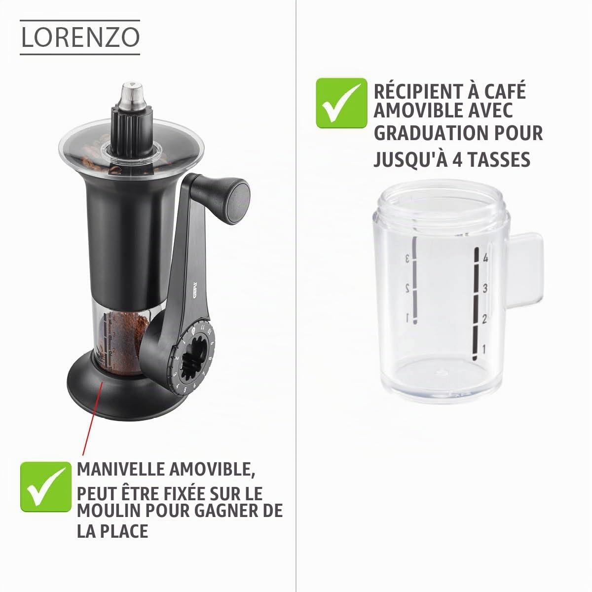 gefu-lorenzo-moulin-caf-lectrique-noir-avec-meules-en-acier-inoxydable image 6