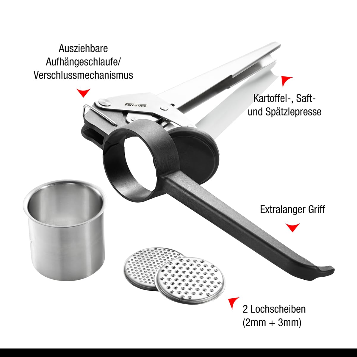 gefu-force-one-ge13110-presse-pur-e-inox-avec-plaques-2-trous-pour-spaetzle-pur- image 2
