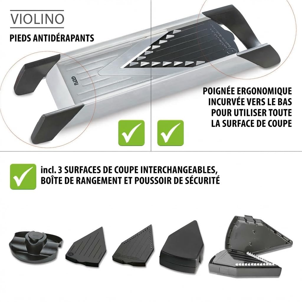 gefu-ge55700-violino-mandoline-en-acier-inoxydable-avec-3-modules-de-coupe-inter image 6