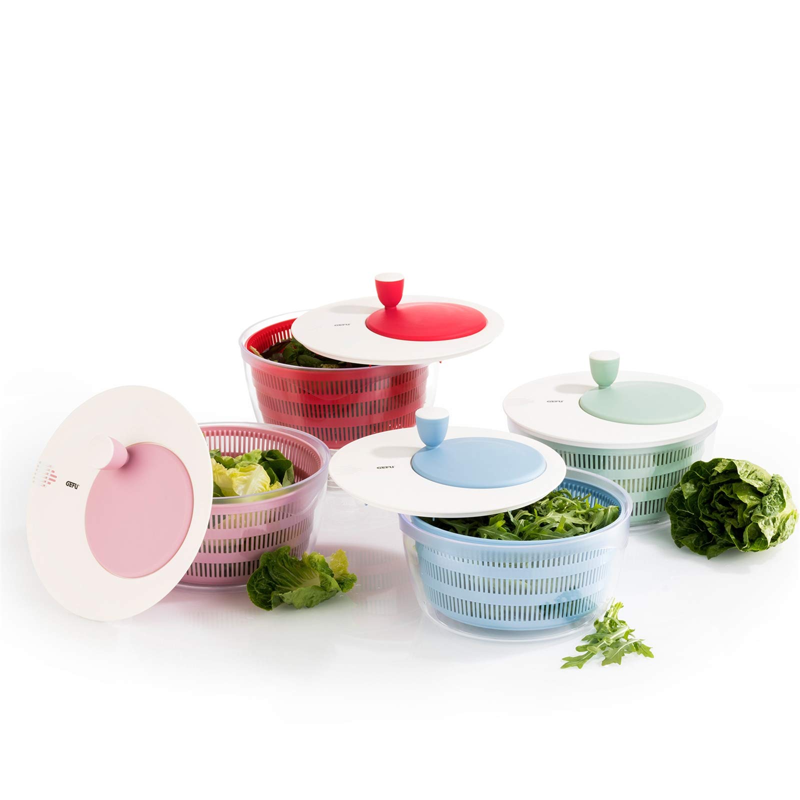 gefu-rotare-essoreuse-salade-manivelle-3-l-colour-edition-rose-lot-de-3-pi-ces image 3
