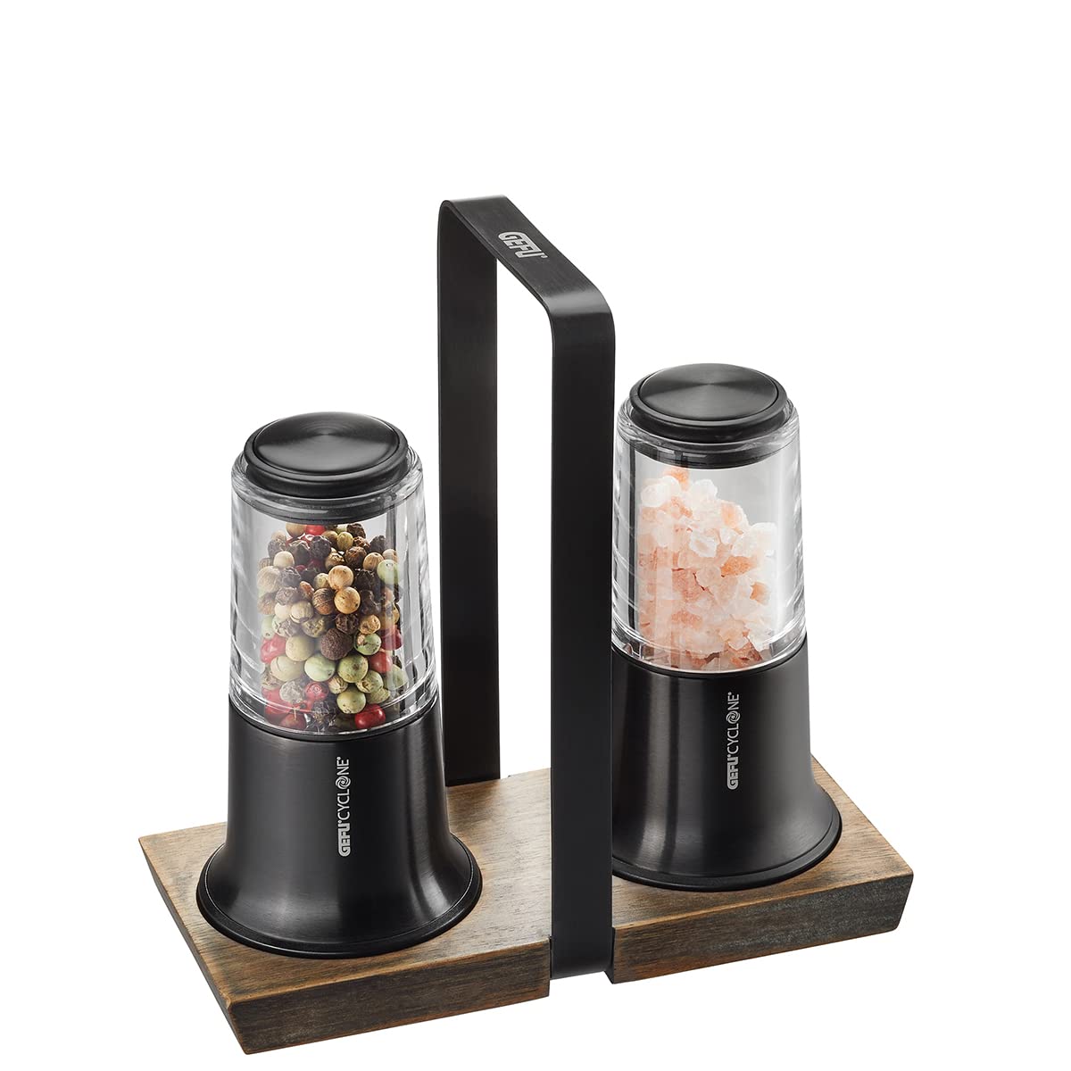 gefu-x-plosion-34641-set-moulin-sel-et-poivre-avec-plateau-en-bois-et-inox image 8