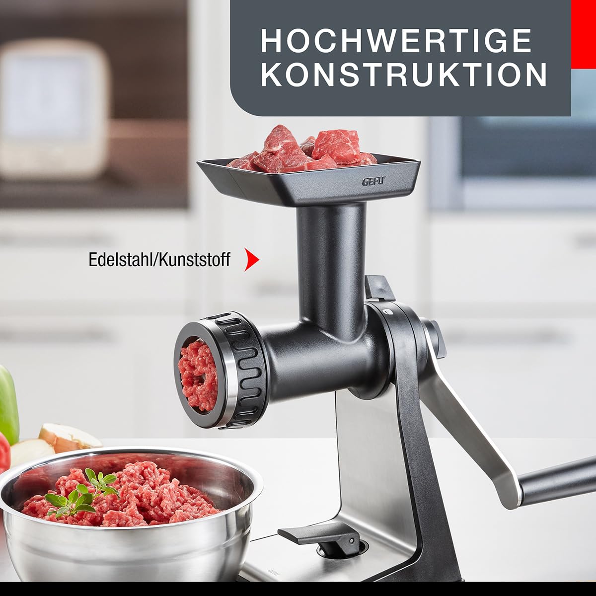 gefu-gf19090-transforma-hachoir-viande-manuel-en-acier-inoxydable-avec-entonnoir image 5