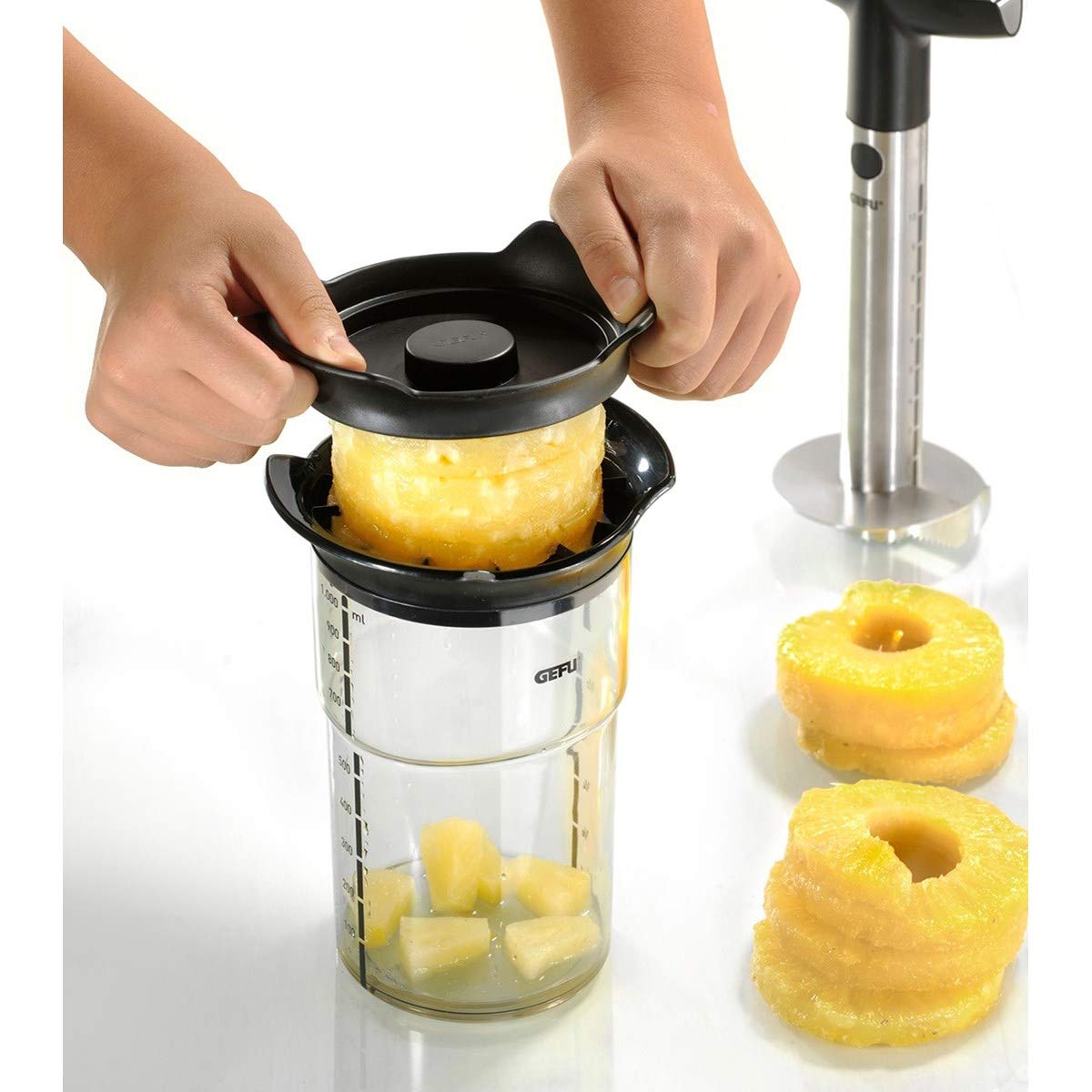 gefu-ge13550-coupe-ananas-professional-plus-inox-avec-12-segments-et-r-cipient-d image 4