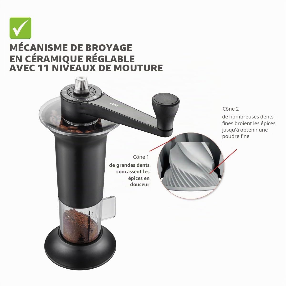 gefu-lorenzo-moulin-caf-lectrique-noir-avec-meules-en-acier-inoxydable image 4