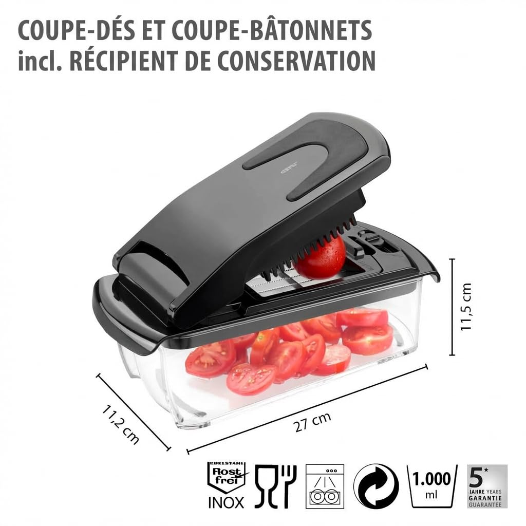 gefu-treppo-coupe-d-s-et-coupe-l-gumes-avec-r-cipient-1000-ml-3-grilles-intercha image 2