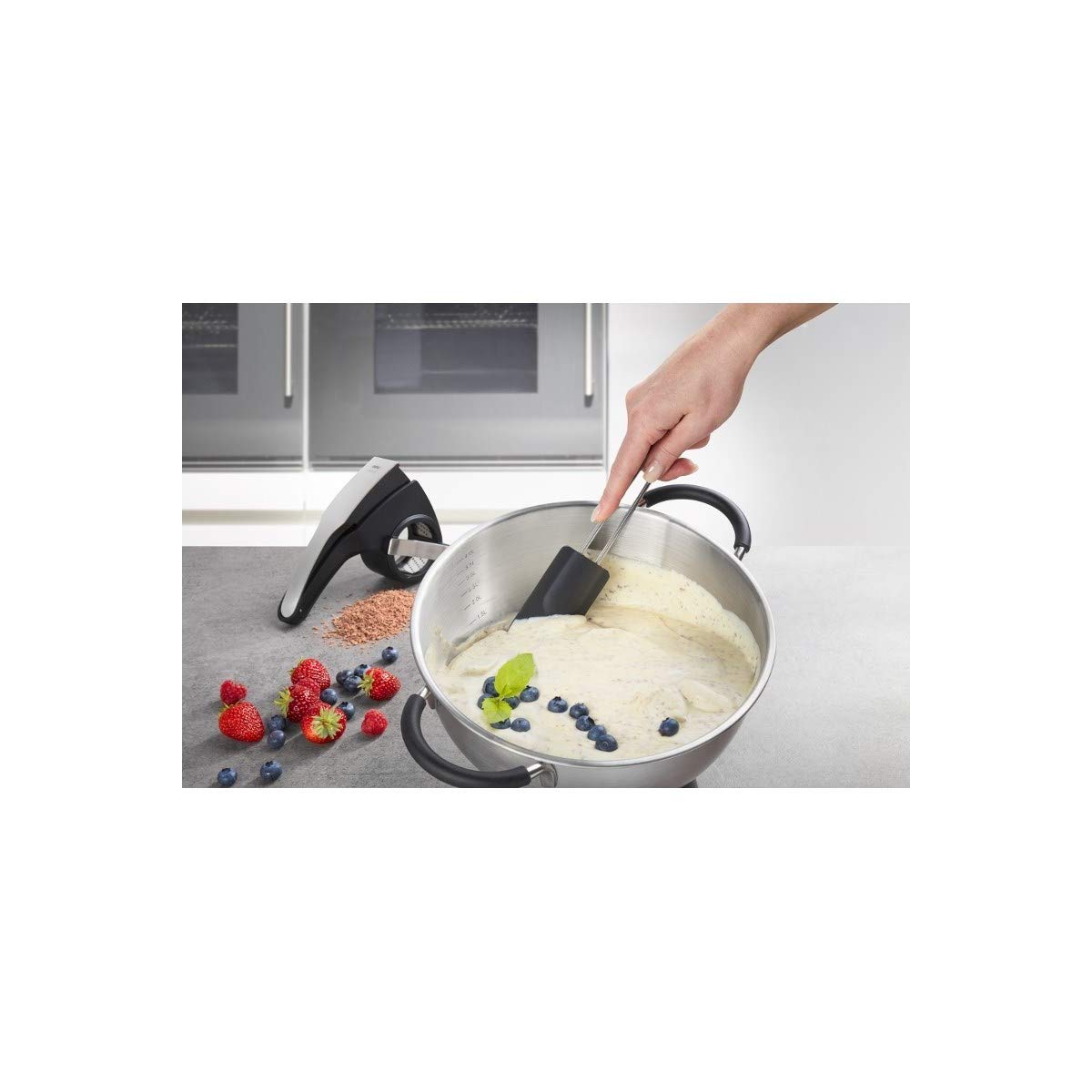 gefu-cremoso-14350-grattoir-p-te-spatule-de-cuisson-25-cm-silicone-flexible-noir image 2