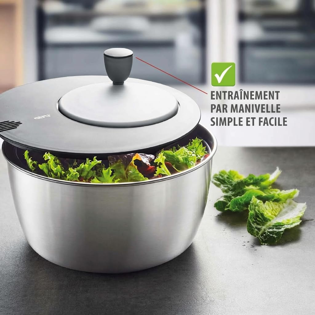 gefu-gf28180-rotare-essoreuse-salade-acier-inoxydable-25-cm-h-17-2-cm-3-litres-a image 3