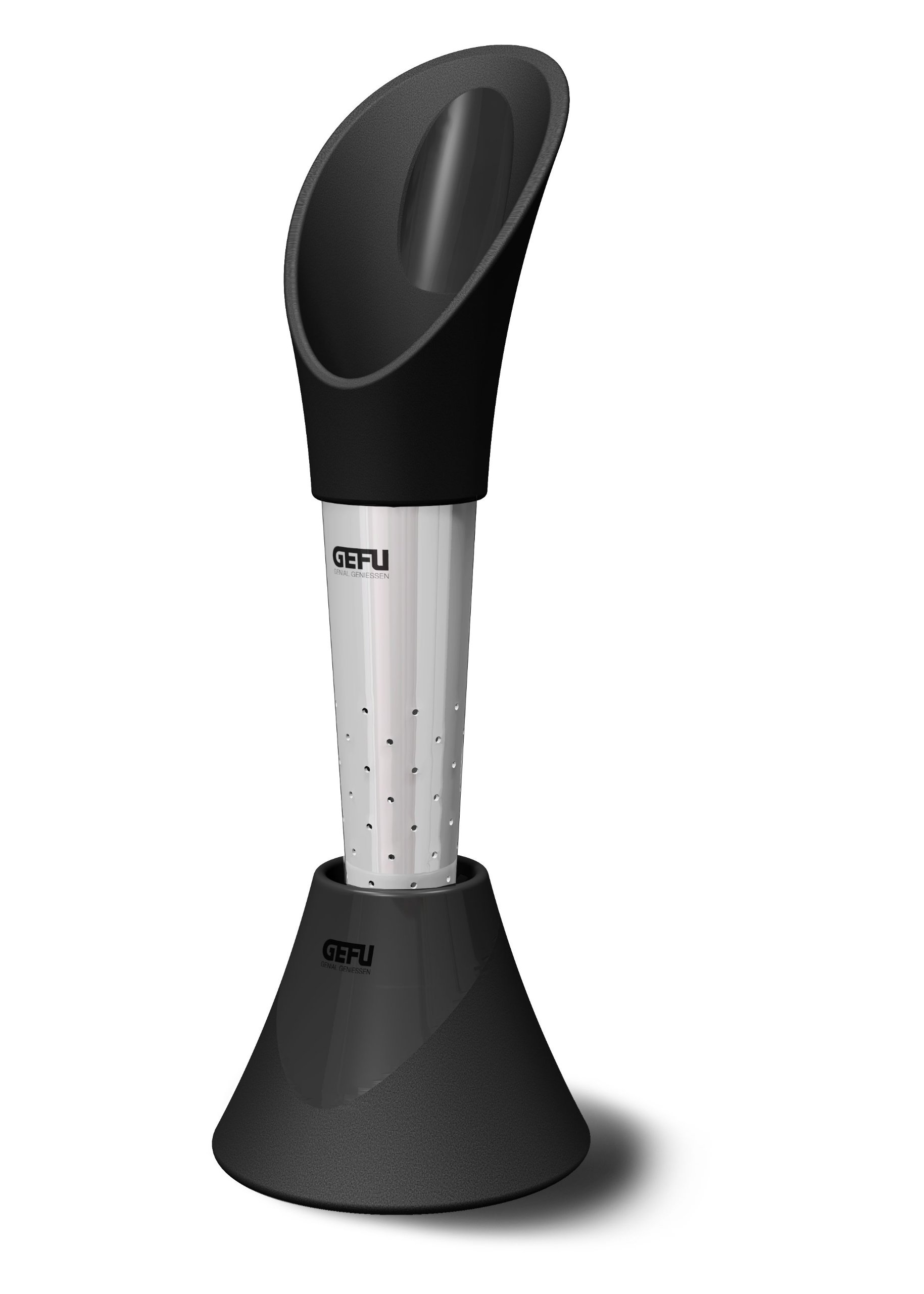gefu-ge12870-tealeaf-infuseur-th-en-acier-inoxydable-noir-avec-entonnoir-doseur- image 1