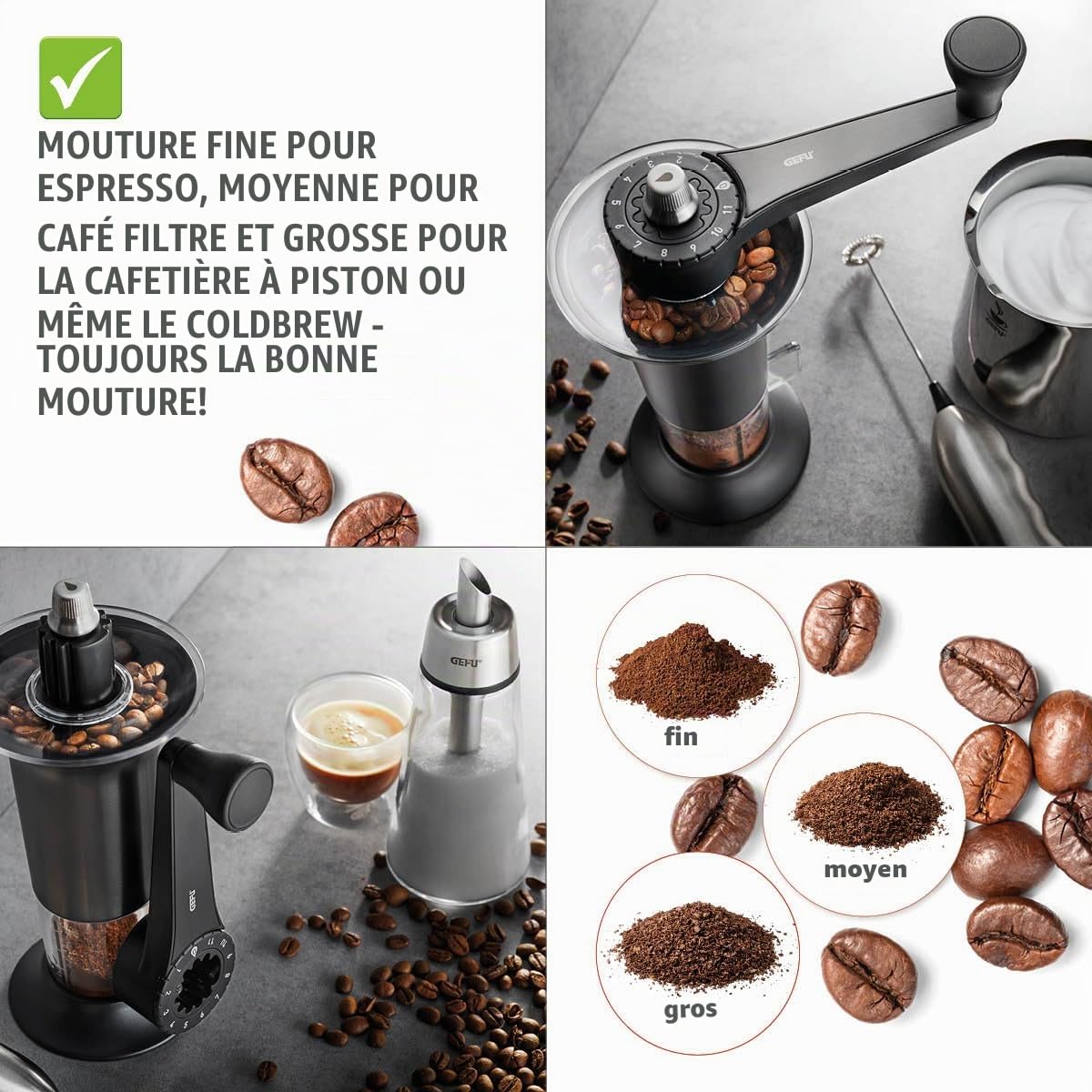 gefu-lorenzo-moulin-caf-lectrique-noir-avec-meules-en-acier-inoxydable image 3