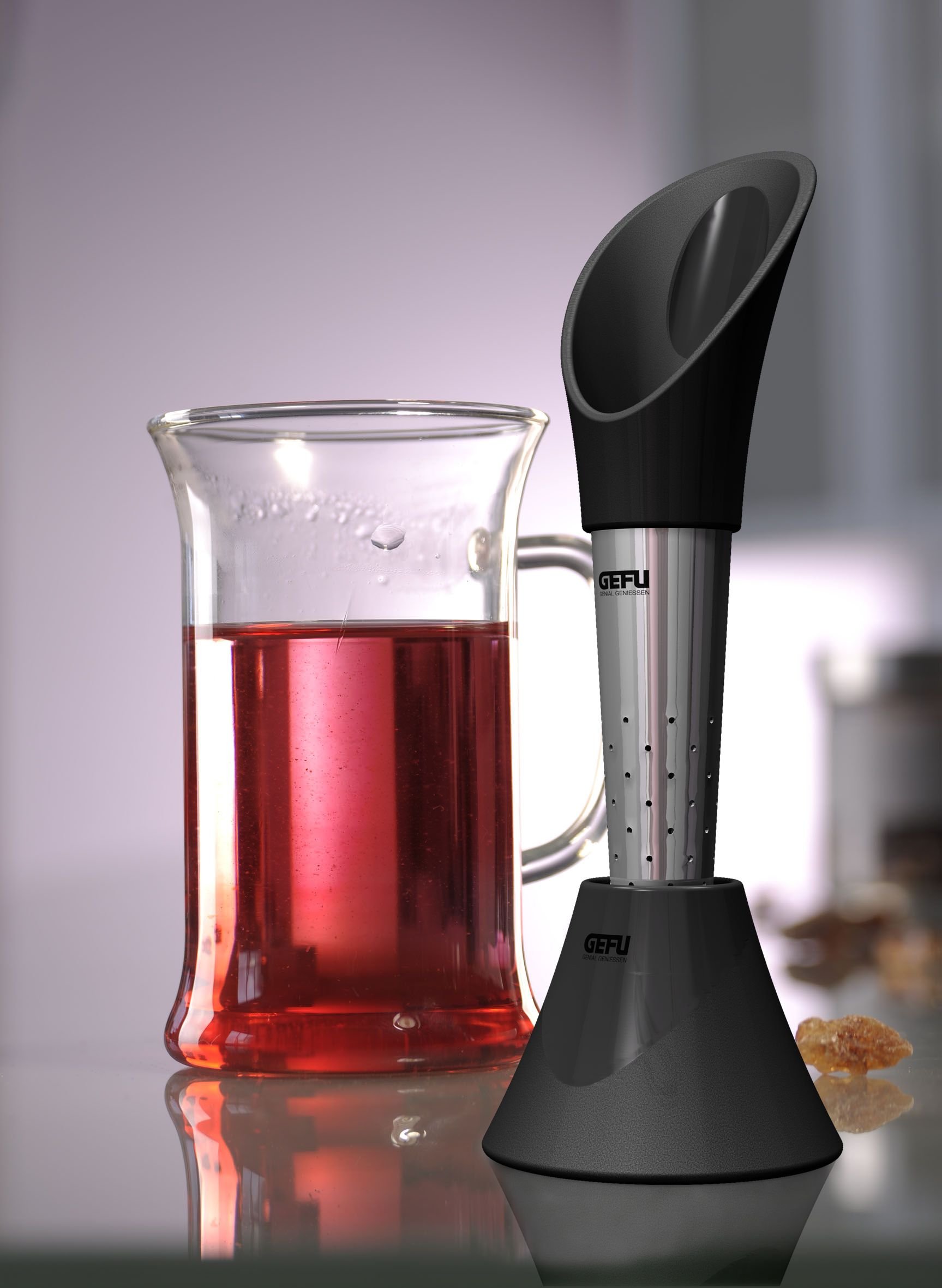 gefu-ge12870-tealeaf-infuseur-th-en-acier-inoxydable-noir-avec-entonnoir-doseur- image 4